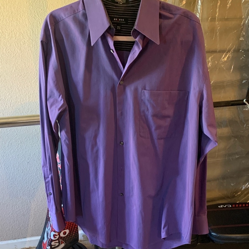 Axcess Men's Rich Purple Dress Shirt